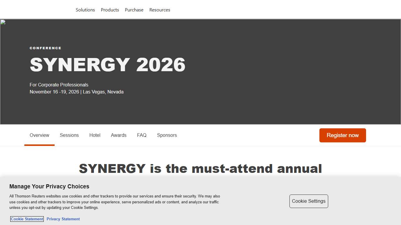 SYNERGY 2026 for Corporate Professionals | Thomson Reuters